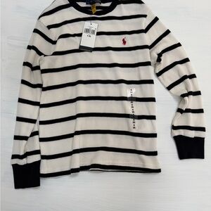 Ralph Lauren Navy and White Striped Top